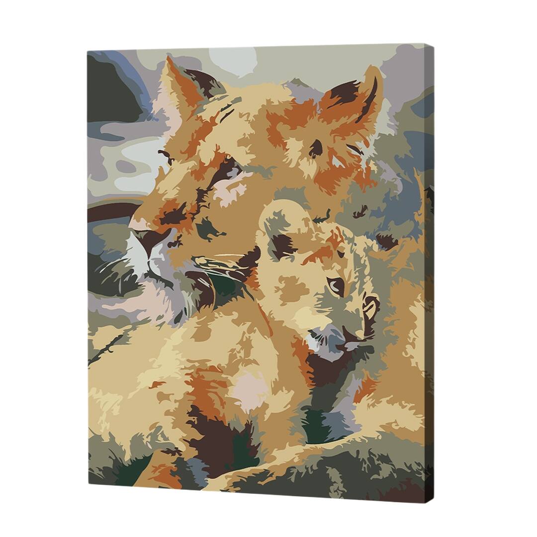 Front. Artwille - Artwille Paint By Number Kit Lions.