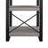 Alt View 12. Walker Edison - Modern Industrial Powder-Coated Steel 4-Shelf Bookcase - Driftwood.
