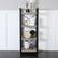 Alt View 14. Walker Edison - Modern Industrial Powder-Coated Steel 4-Shelf Bookcase - Driftwood.