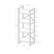 Alt View 19. Walker Edison - Modern Industrial Powder-Coated Steel 4-Shelf Bookcase - Driftwood.