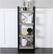 Alt View 2. Walker Edison - Modern Industrial Powder-Coated Steel 4-Shelf Bookcase - Driftwood.