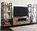 Alt View 3. Walker Edison - Modern Industrial Powder-Coated Steel 4-Shelf Bookcase - Driftwood.