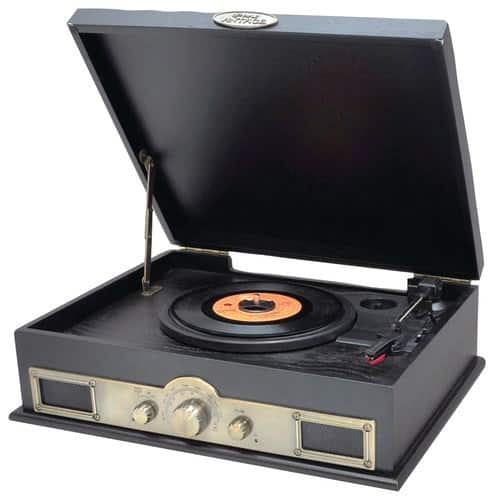 PYLE - Bluetooth Turntable and Speaker System - Black - Larger Front