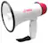 Front. PYLE - Mini Compact Megaphone Bullhorn - White/Red.