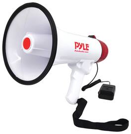 PYLE - Bluetooth Megaphone Bullhorn - White/Red