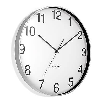 Alt View 1. Union & Scale - Essentials Wall Clock, Aluminum, 16" - Silver.