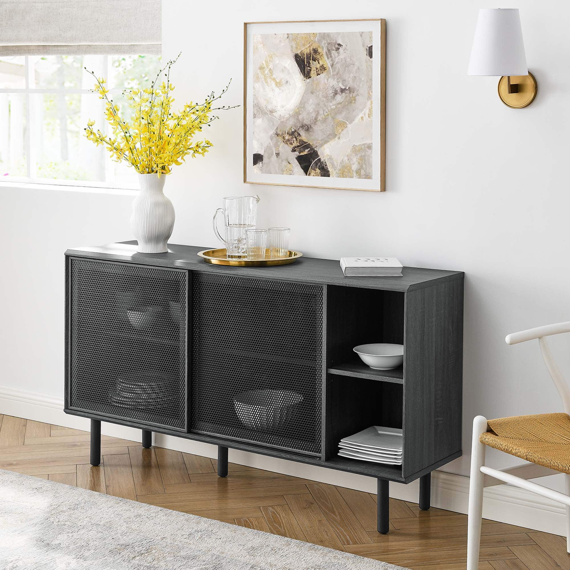 Kurtis 59" Sideboard by Modway - Charcoal