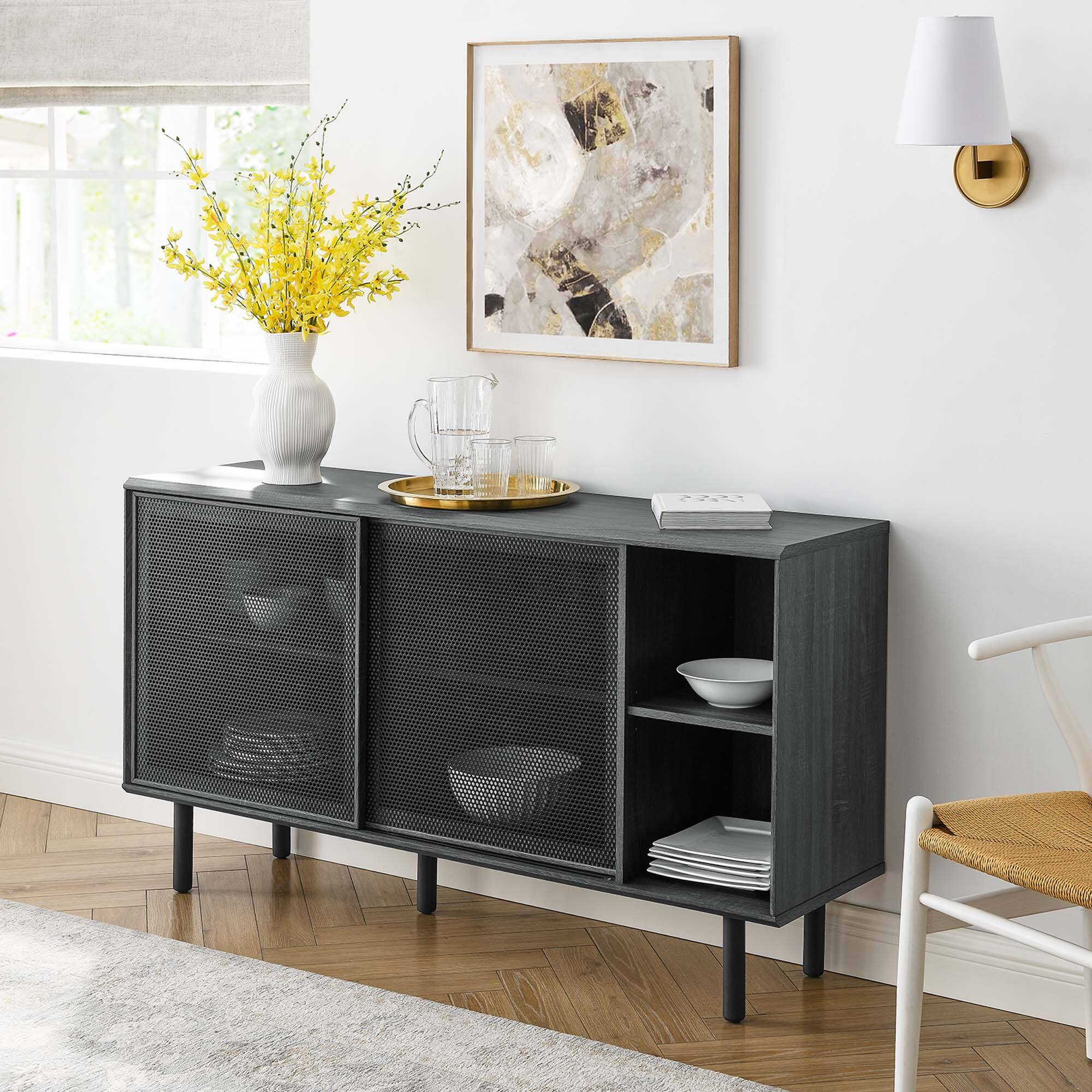 Kurtis 59" Sideboard by Modway - Charcoal