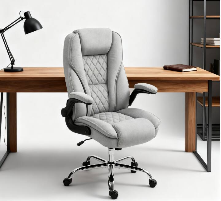 Alt View 7. Forest'nSky - Grey High-Back Office Chair, Adjustable Ergonomic Design for Home & Office - Grey.
