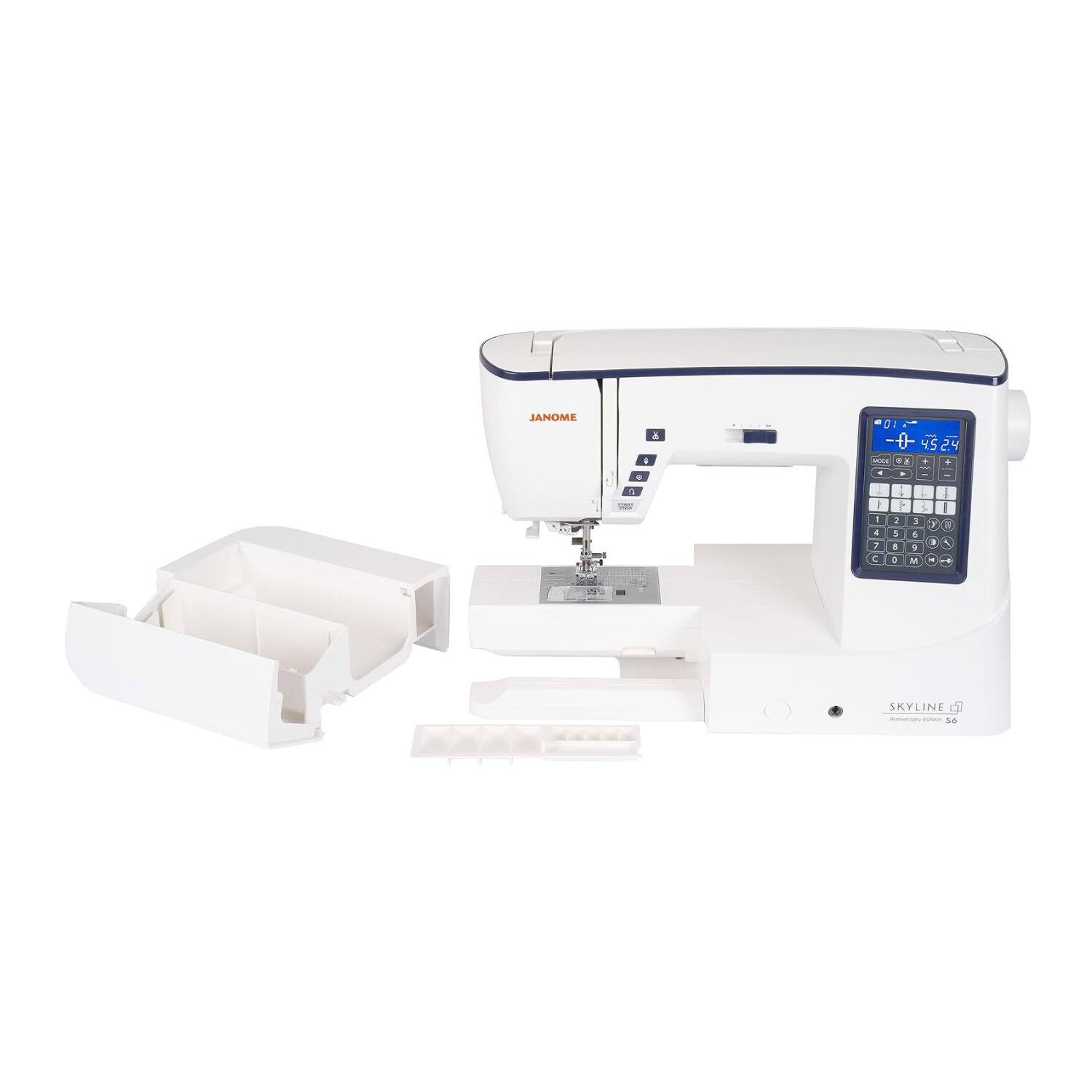 JANOME  
A  
OIN -0-4524 MODE 8 + F - 4 .  
0 : - 4 7 C  
1 1 8 0  
+ 1 1 2 6 3 a DA 1  
I  
SKYLINE Amountary - 56