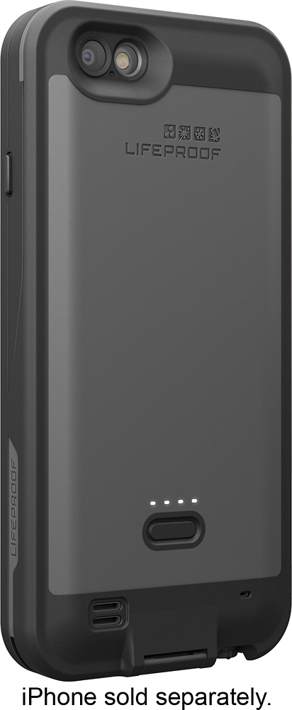 Angle. LifeProof - Fre Power External Battery Case for Apple® iPhone® 6 and 6s - Black.