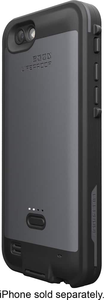 Front. LifeProof - Fre Power External Battery Case for Apple® iPhone® 6 and 6s - Black.