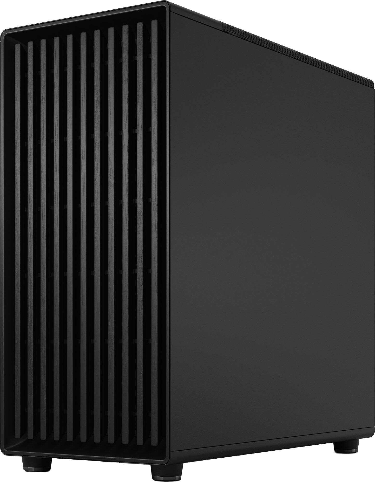 Alt View 2. Fractal Design - North XL Momentum Edition Black E-ATX Chassis with Blackened Oak Front and TG Side Panel Mid Tower PC Case - Black.