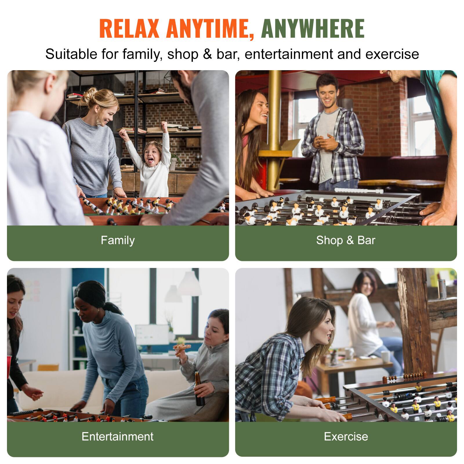 RELAX ANYTIME, ANYWHERE

Suitable for family, shop & bar, entertainment and exercise

Family

Shop & Bar

Entertainment

Exercise