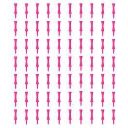 Unique Bargains - Plastic Step Down Golf Tees, 2.3 Inch Unbreakable Plastic Tees Bulk, 70pcs - Fits Practice/Outdoor/Course/Competition - Pink