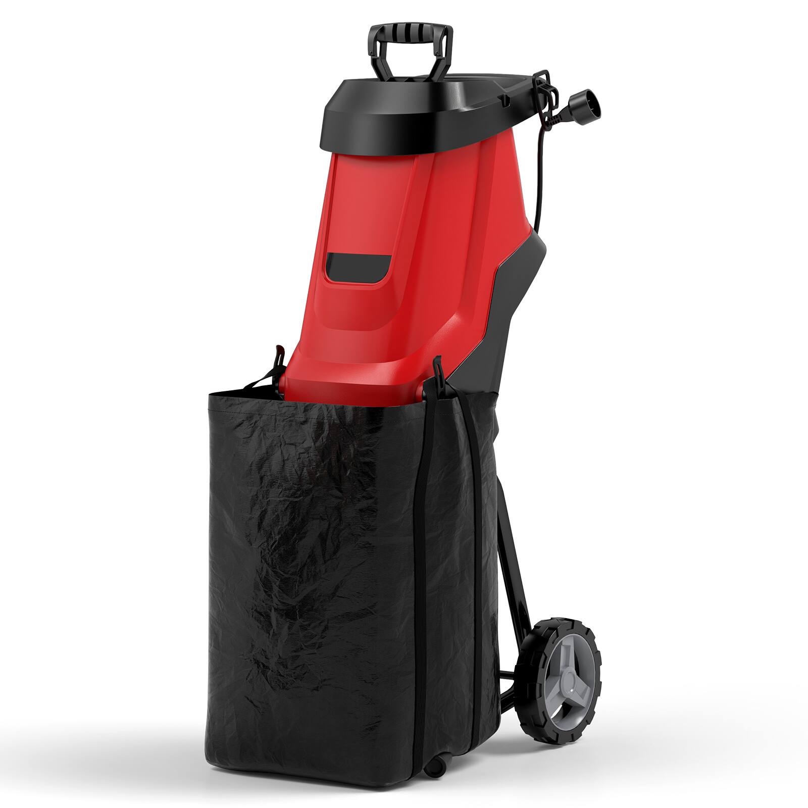 Alt View 6. SKONYON - Electric Wood Chipper with High Power Motor Fast Shredding and Large Feed Capacity - Red.