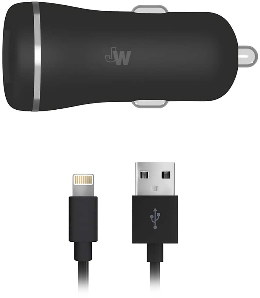Front. Just Wireless - Vehicle Charger - Black.