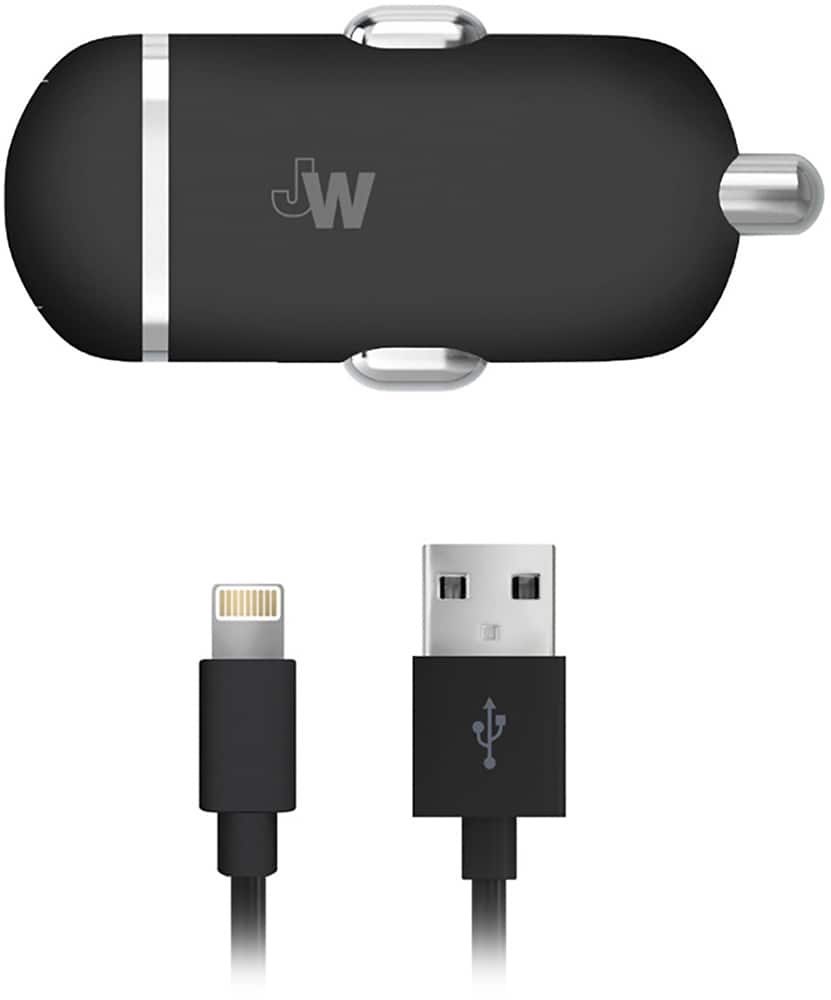 Front. Just Wireless - Vehicle Charger - Black.