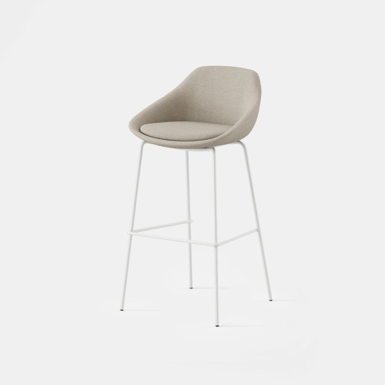 Branch Furniture - Branch Bistro Bar Stool – Sturdy, Comfortable Seating with Sleek Design for Home or Commercial Spaces - Fawn / White