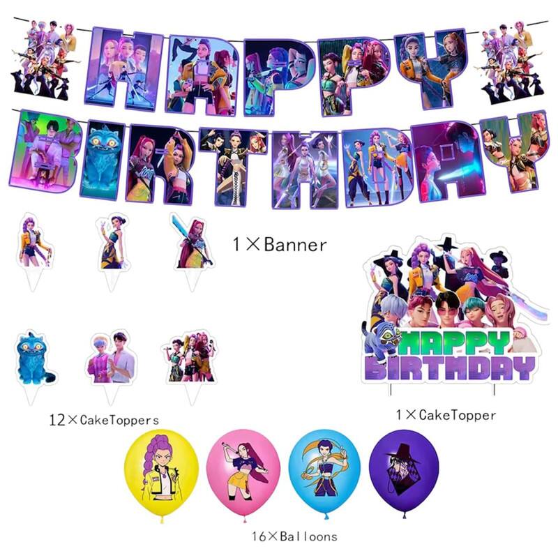 NAPPY BIRTHDAY  
1 X Banner  
HAPPY BIRTHDAY  
12 X Cake Toppers  
1 X Cake Topper  
16 X Balloons