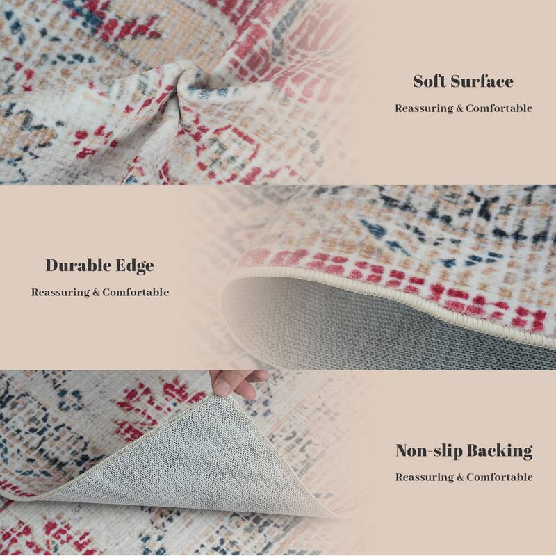 - Soft Surface  
  Reassuring & Comfortable

- Durable Edge  
  Reassuring & Comfortable

- Non-slip Backing  
  Reassuring & Comfortable