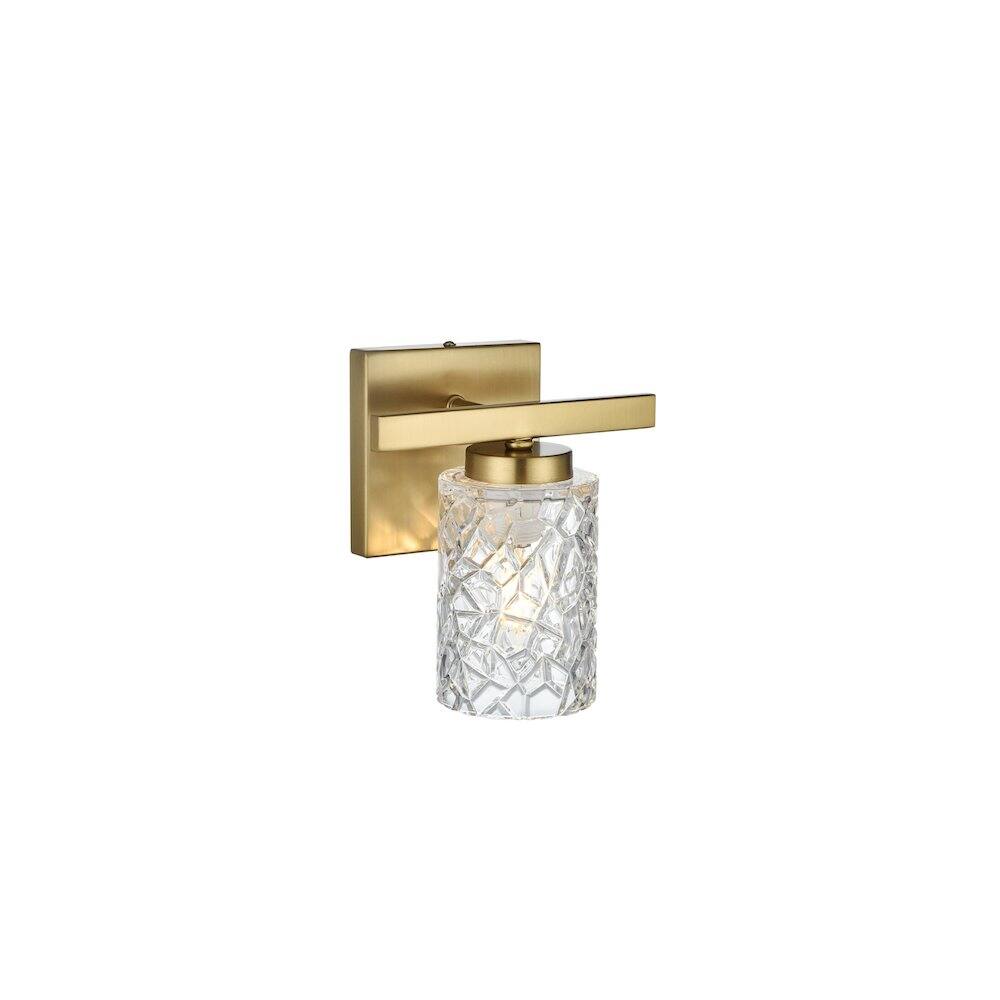 Living District - Cassie 7 inch Wall Sconce in Satin Gold - Satin Gold And Clear price history on PriceWatchPro