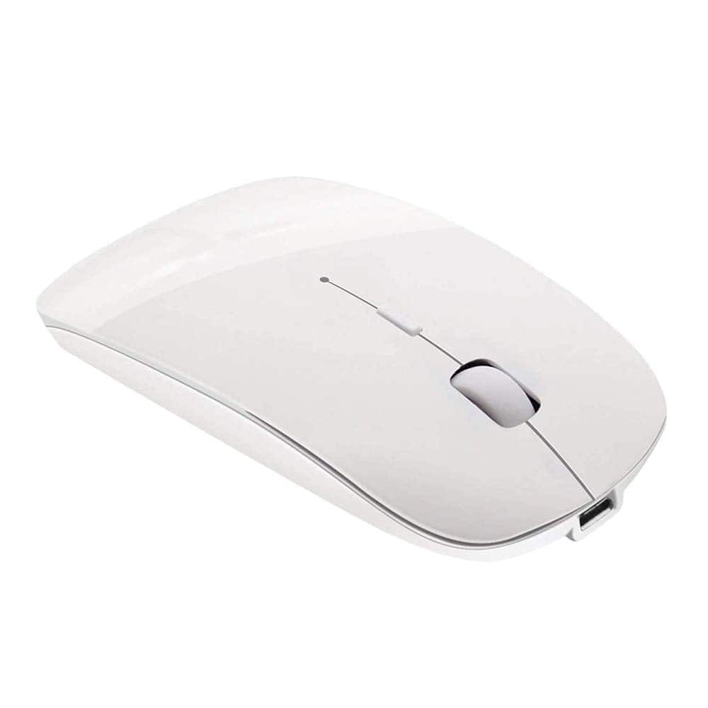 Cozy Serene - Wireless Mouse Rechargeable Slim Noiseless Click Adjustable Dpi Levels For Laptop - Wireless - Bluetooth mouse/White