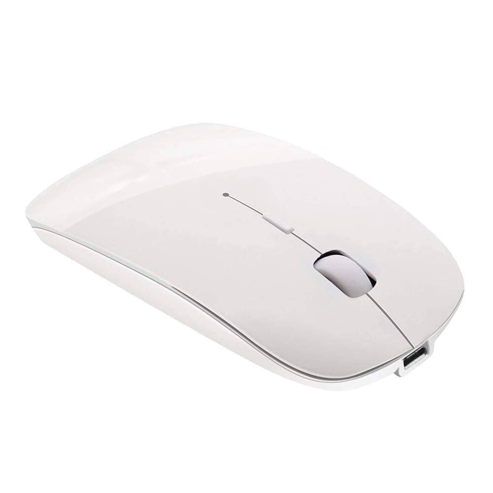 Front. Cozy Serene - Wireless Mouse Rechargeable Slim Noiseless Click Adjustable Dpi Levels For Laptop - Bluetooth mouse/White.
