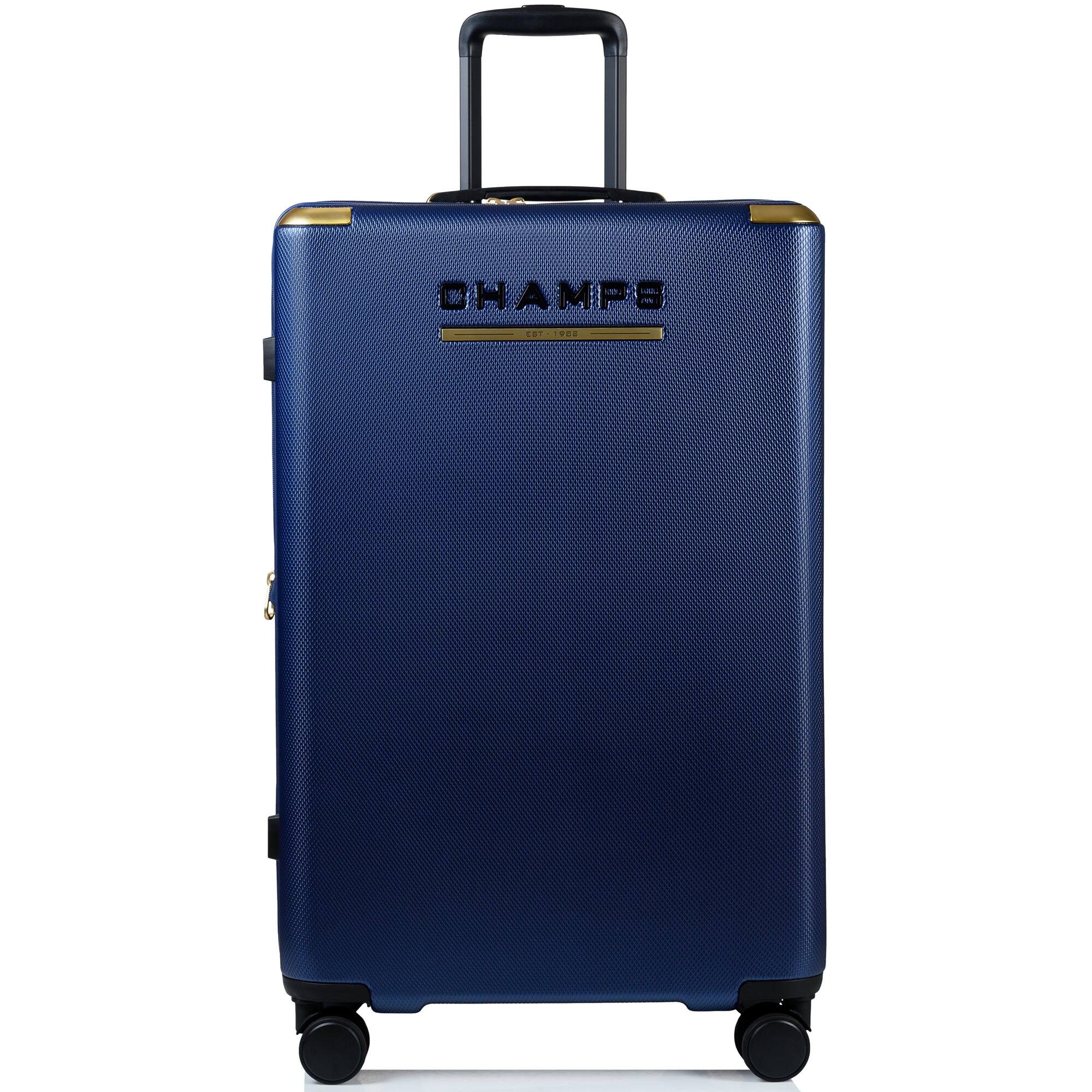 Angle. Champs - Luxe II collection - 3-piece Hardside Luggage set - Navy.