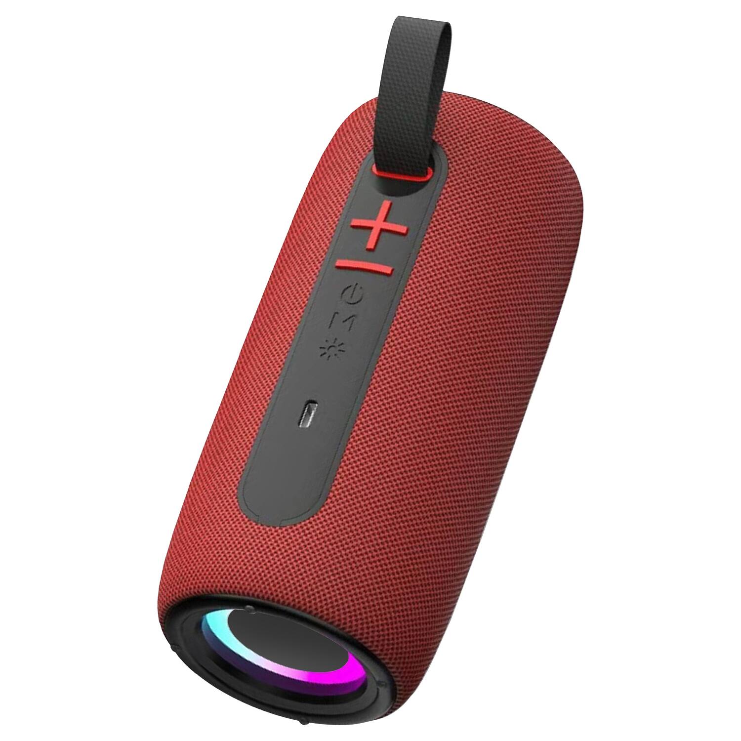 Alt View 4. RCA - 5W Bluetooth Speaker, TWS, Sound FX, USB/microSD/Aux, FM, 6 Hr Play Time - Red.