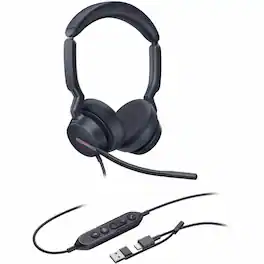 Yealink - UH46 Headset - Stereo - USB Type C - Wired - 20 Hz to 20 kHz - Over-the-head - Binaural - Supra-aural - 4.92 ft - Black