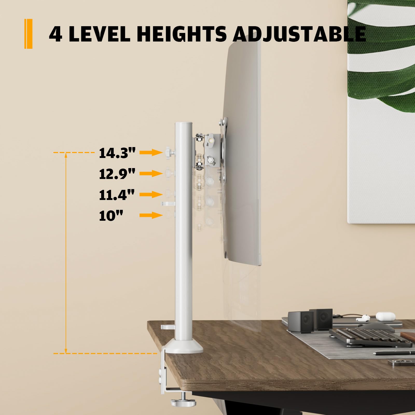4 LEVEL HEIGHTS ADJUSTABLE

14.3"
12.9"
11.4"
10"