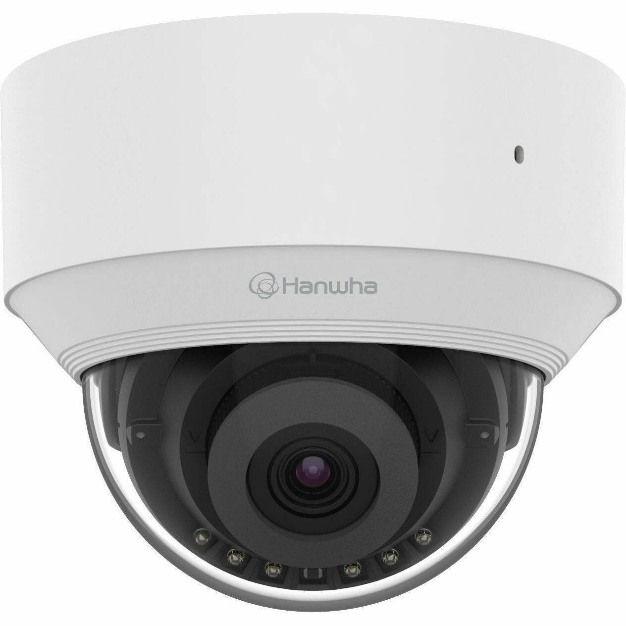 Alt View 3. Samsung - Wisenet QND-C8013R 5 Megapixel Indoor Network Camera - Color - Dome - White - TAA Compliant - 82.02 ft Infrared Night - White.