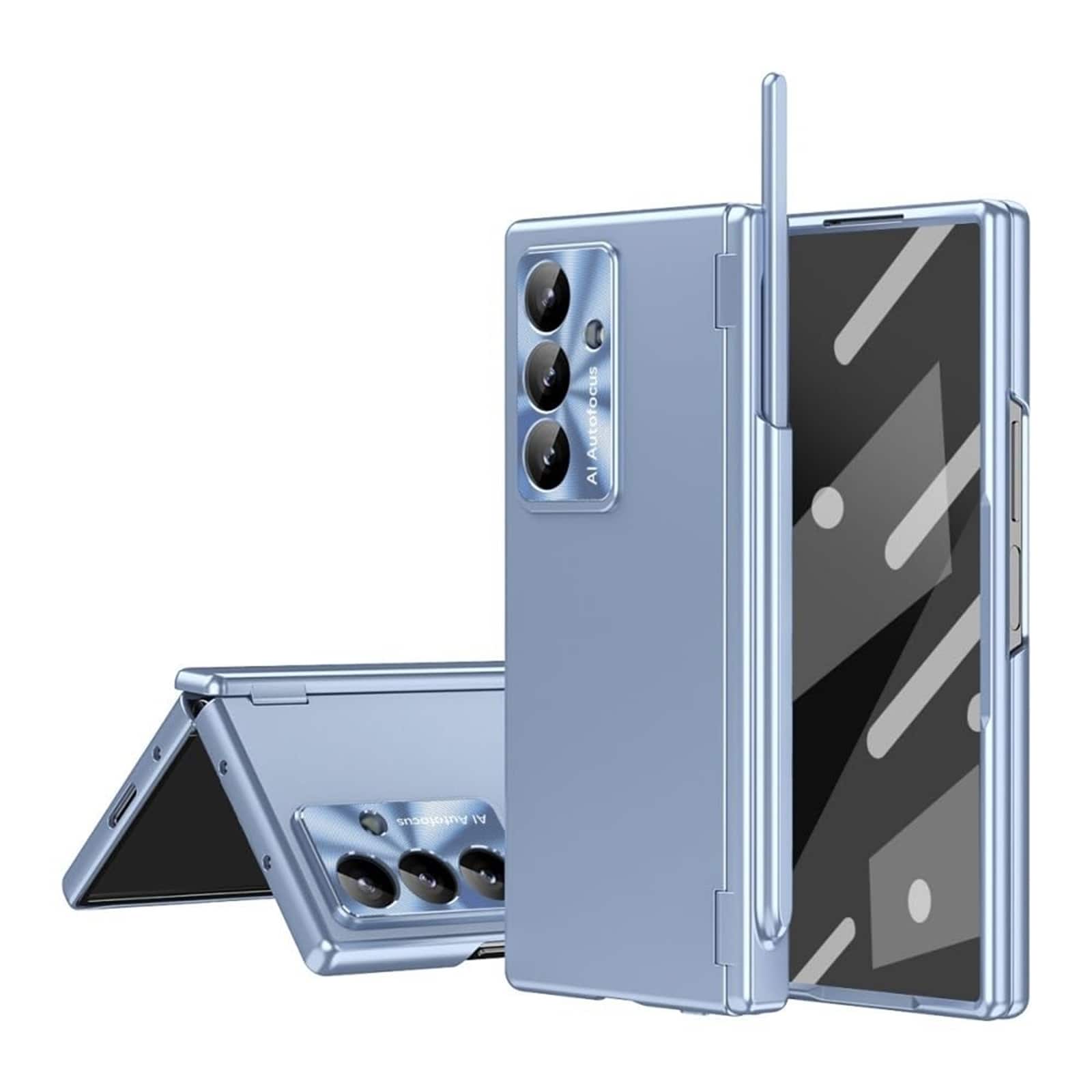 Dteck - Rugged Shockproof Case For Samsung Galaxy Z Fold8 Ultra with Stylus+2 Hinge Cover+Screen Protector Included - Blue price history on PriceWatchPro