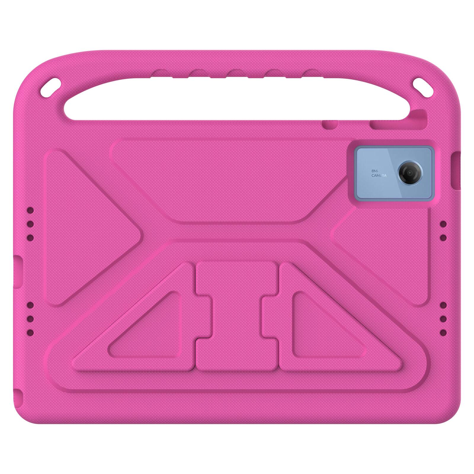 Left. UUCOVER - Lightweight EVA Kids Case for Lenovo Idea Tab 11 inch (TB336) 2025/ K11 Gen 2 Shockproof Handle Stand Anti-Slip Cover - Rose.