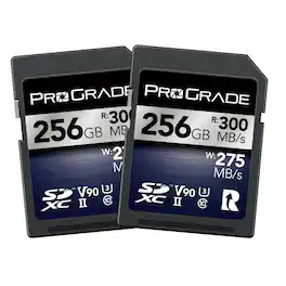 Prograde Digital - Iridium UHS-II V90 SDXC Memory Card - 256GB, 2-Pack