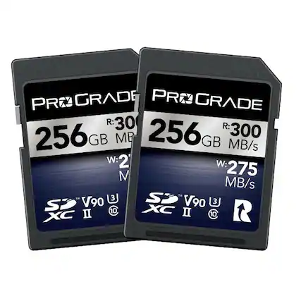 PR PROGRADE PROGRADE R30 R300 256 GB MB 256G GB MB/s W-2 W:275 M MB/s SD V90 @ SD V90 @ XC II CN XC II 10