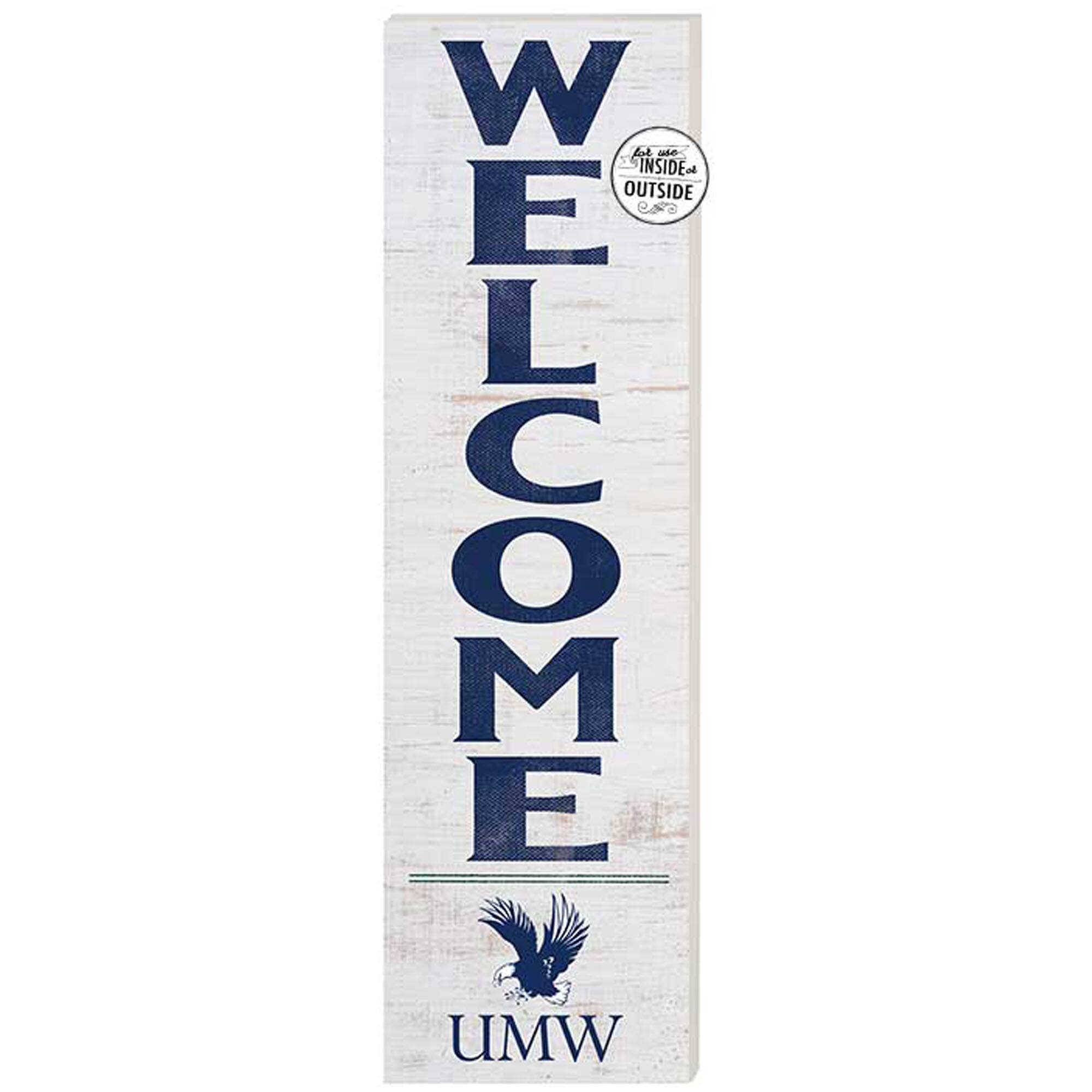 White University of Mary Washington Eagles 10'' x 35'' Indoor/Outdoor Welcome Sign