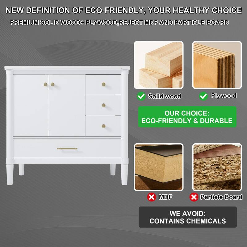 NEW DEFINITION OF ECO-FRIENDLY, YOUR HEALTHY CHOICE  
PREMIUM SOLID WOOD + PLYWOOD, REJECT MDF AND PARTICLE BOARD  

OUR CHOICE:  
ECO-FRIENDLY & DURABLE  

WE AVOID:  
CONTAINS CHEMICALS