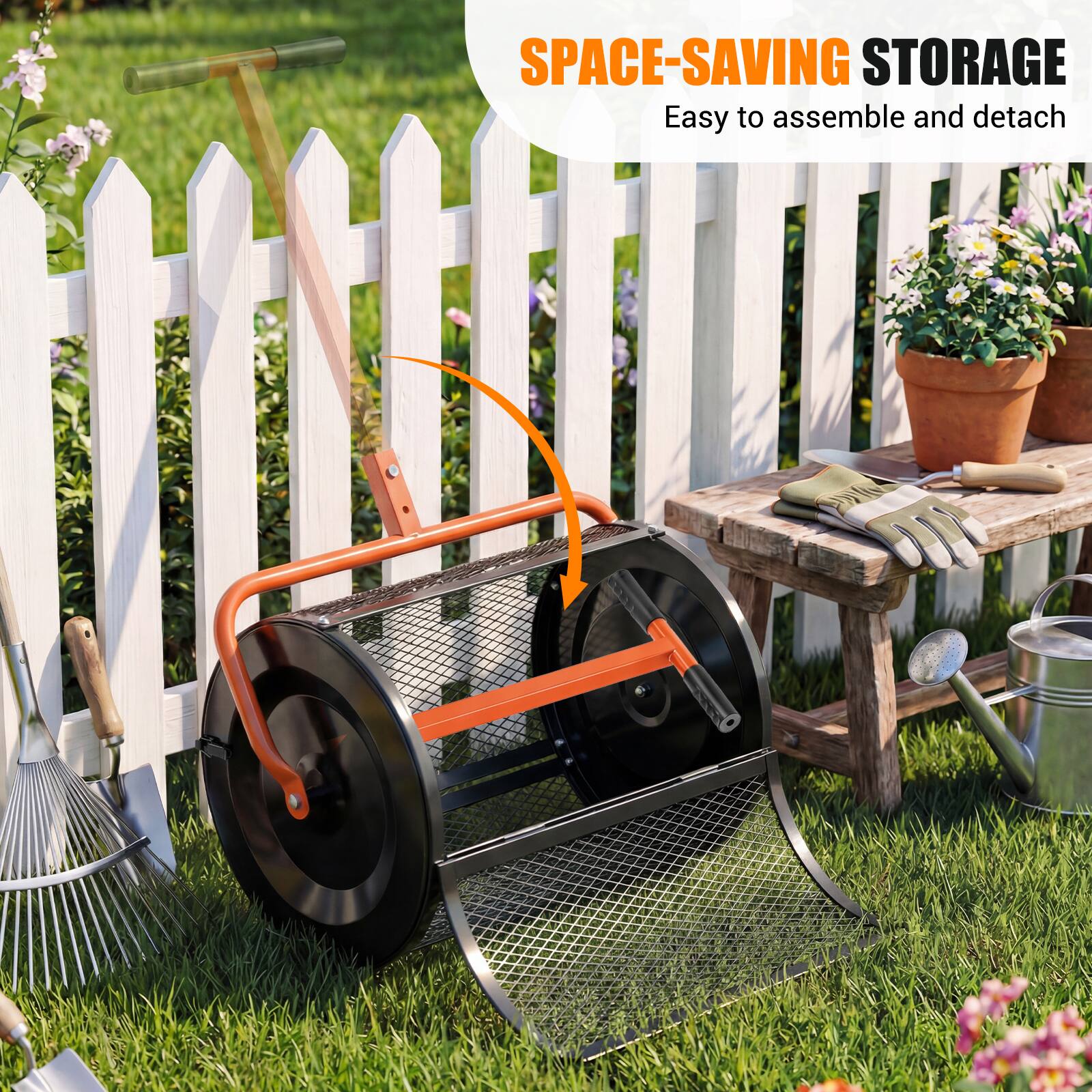 SPACE-SAVING STORAGE  
Easy to assemble and detach