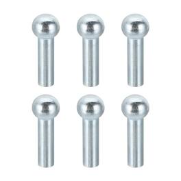 Unique Bargains - 6pcs Gym Wire Rope Sphere Head Stopper, Cable Ball Stopper for 5mm Cable Gym Machine Replacement End - Silver