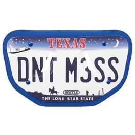 Battle Sports - Adult "TX License Plate - DNT MESS" Back Plate - White/Navy