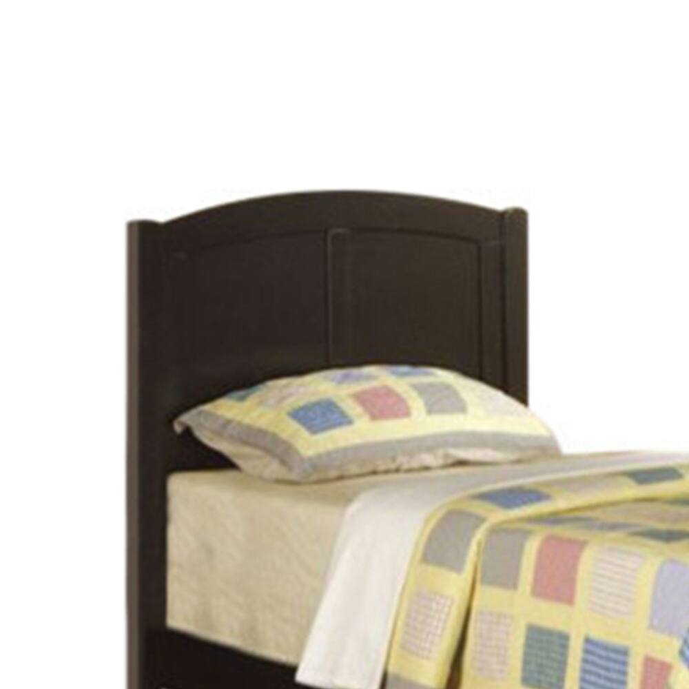 Alt View 1. Manhattan Lane - Wooden Twin Size Bed With Headboard And Footboard - Black.