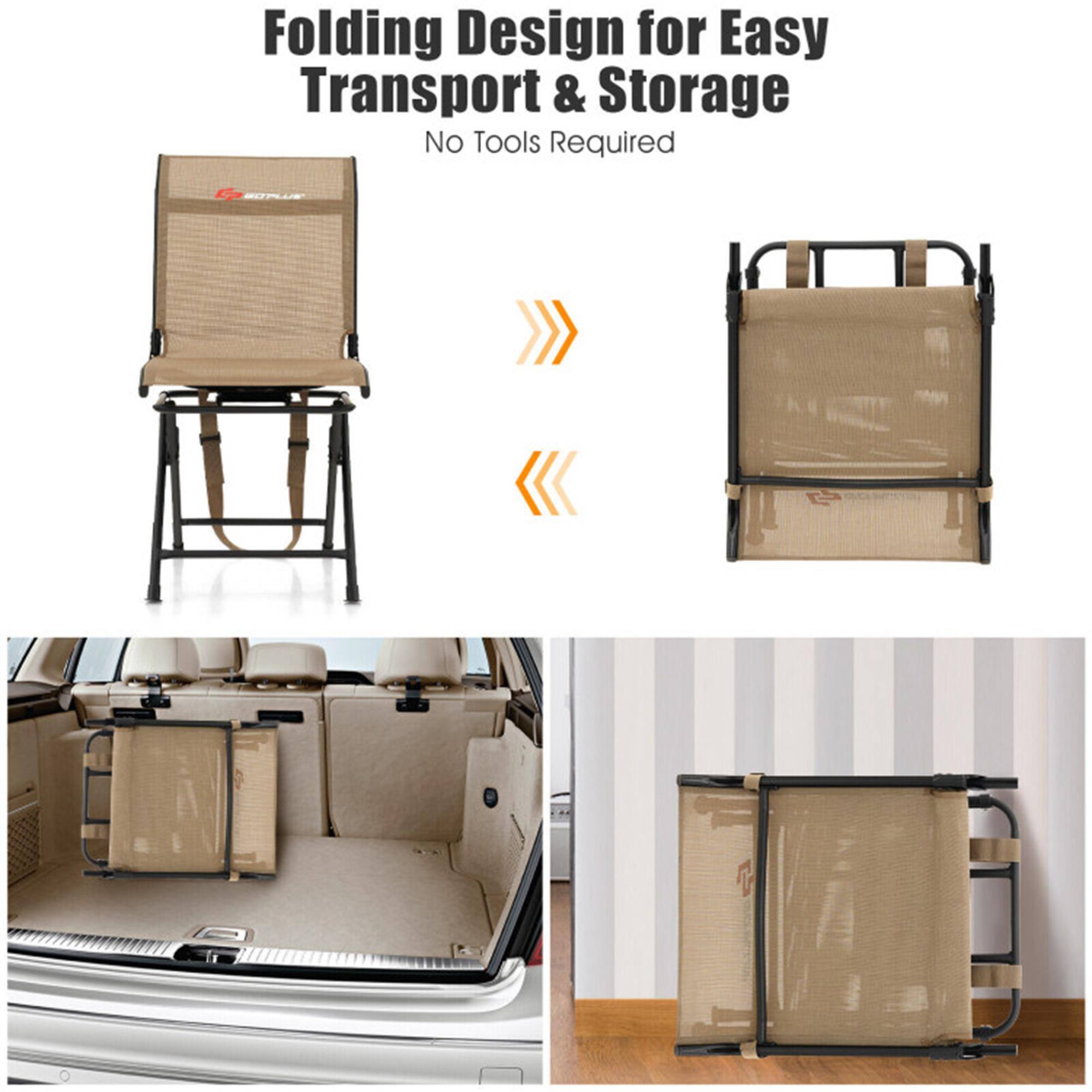 Folding Design for Easy Transport & Storage  
No Tools Required