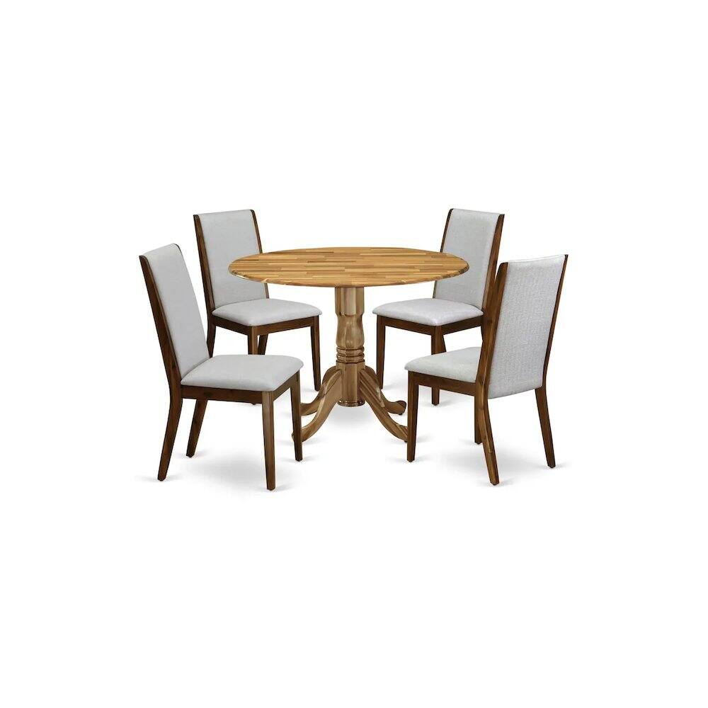 Alt View 1. East West Furniture - Dining Room Set Natural - Brown.