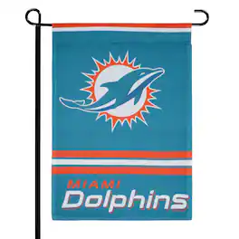 WinCraft - Miami Dolphins 12" x 18" Double-Sided Team Logo Garden Flag - Multicolor