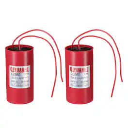Unique Bargains - 2pcs 70uF CBB60 Run Capacitor, 450VAC Start/Run 50-60Hz for Refrigerator Motor Air Compressor - Red