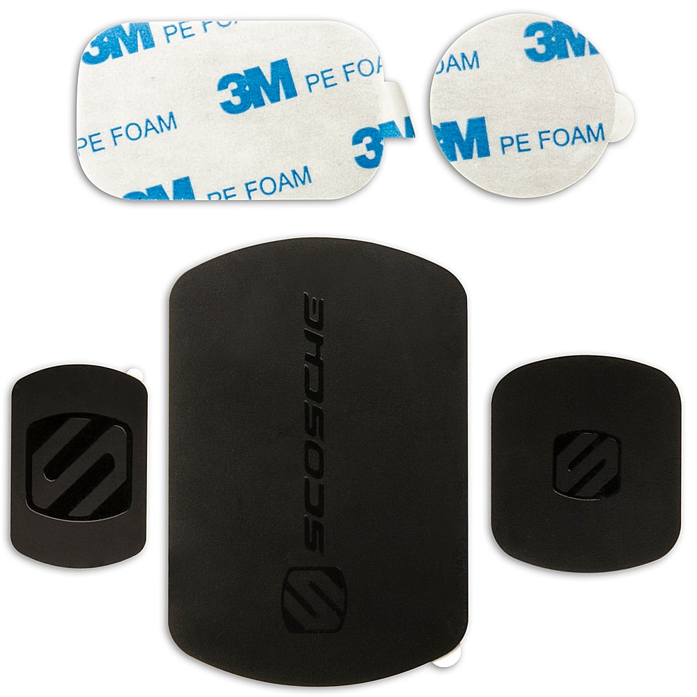 Angle. Scosche - MagicPlates Replacement Magnets 3 Pack - Black.
