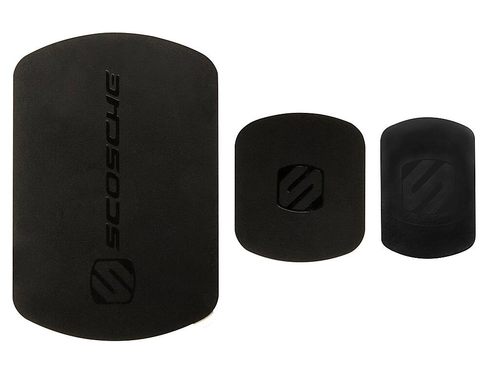 Front. Scosche - MagicPlates Replacement Magnets 3 Pack - Black.