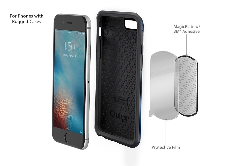 Alt View 11. Scosche - MagicPlates Replacement Magnets 3 Pack - Black.